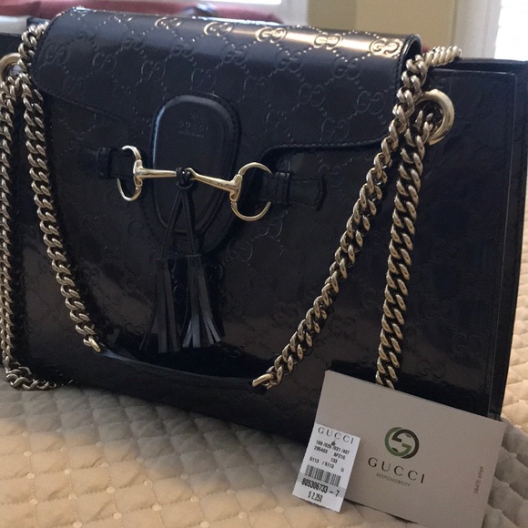 Gucci handbag Guccissima large Emily. Rare color. - Picture 4 of 8